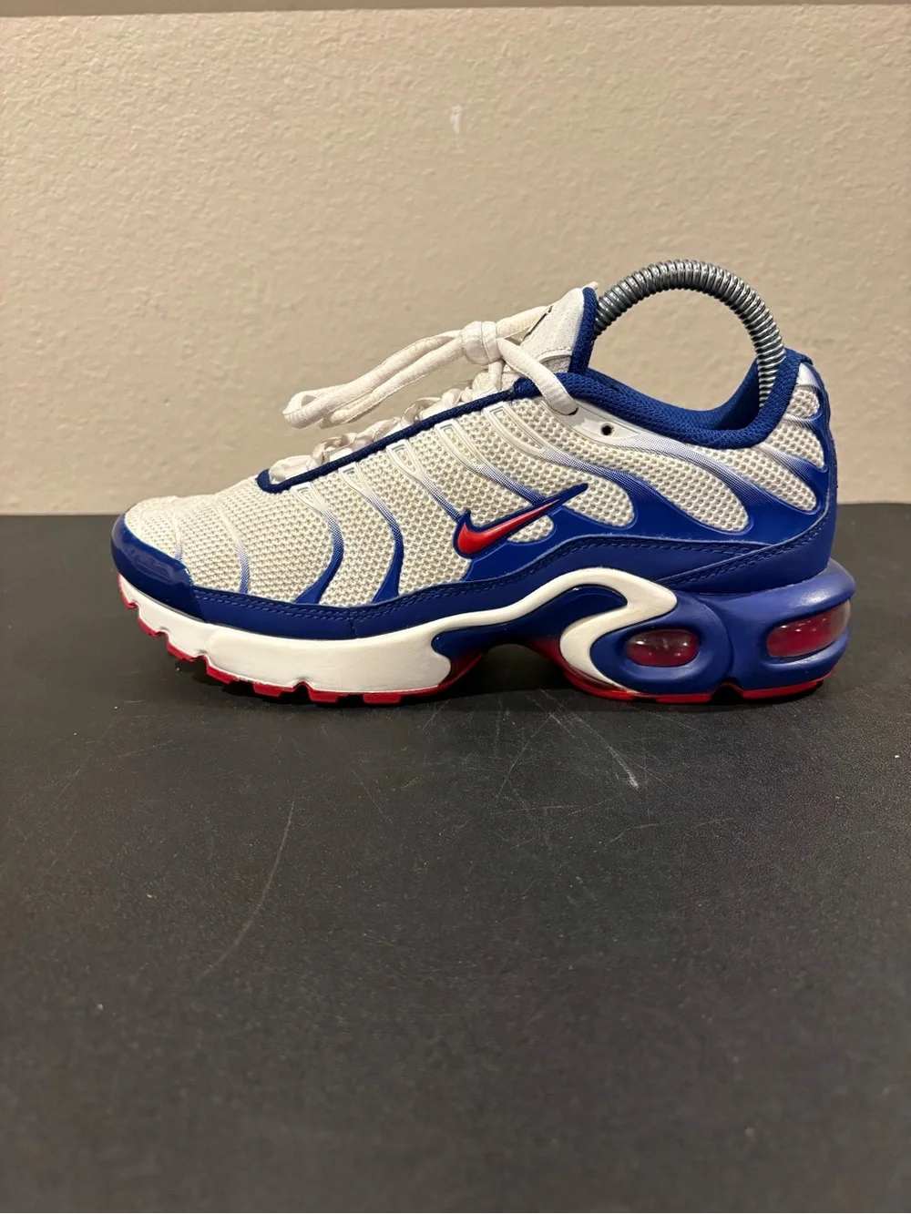 Nike Air Max Plus TN Red White Blue Athletic Sneaker CK0003-100 Youth Size 6Y